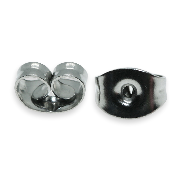 Nerez ocel- zarážka motýlek, 6x4x3mm(25 párů)