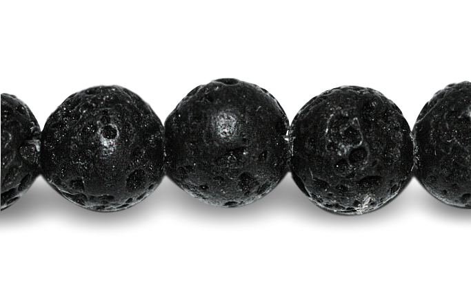 LÁVA, kulička, 8mm (10ks)-dírka 2,5mm