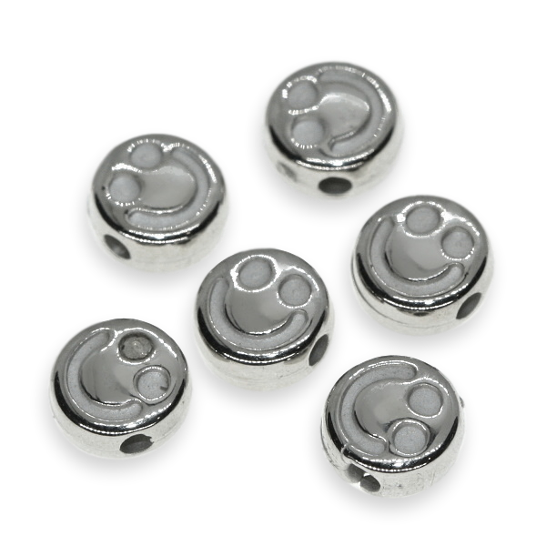 Platinový smajlík, 6x3mm (50ks)