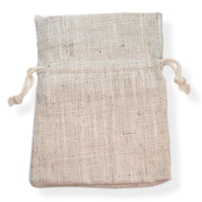 Béžový, přírodní pytlík z bavlny, 17x12cm