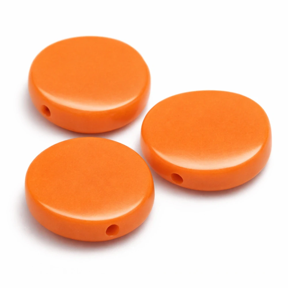 Oranžové kolečko, 15x4mm