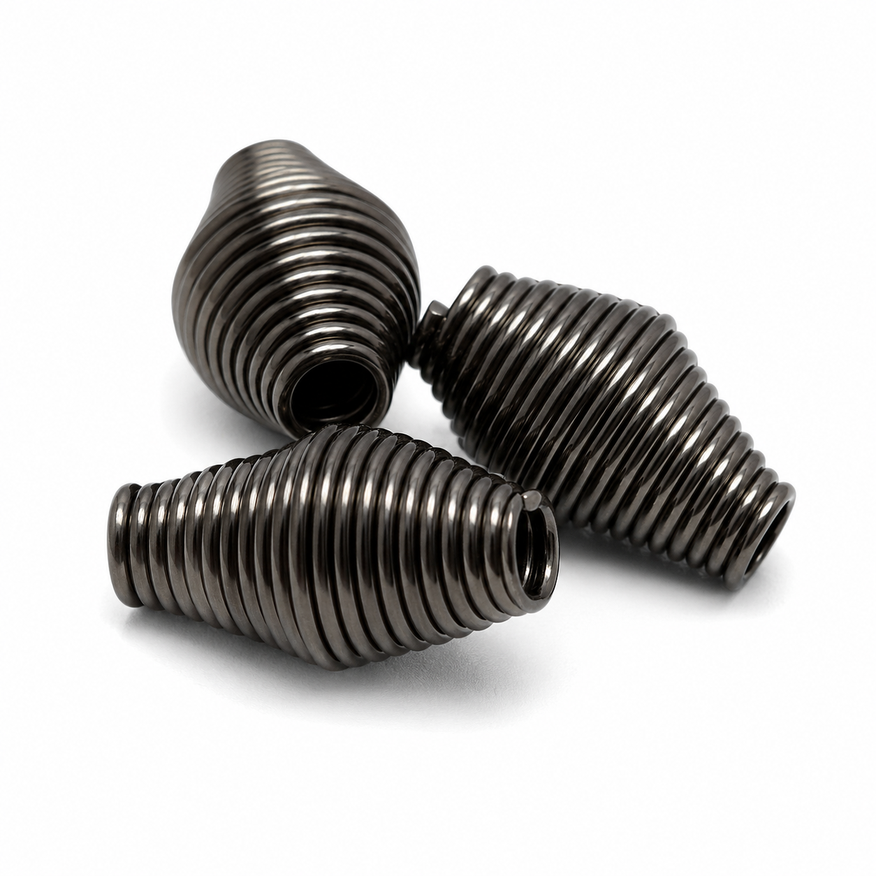 Antracit spirálka, 10x6mm