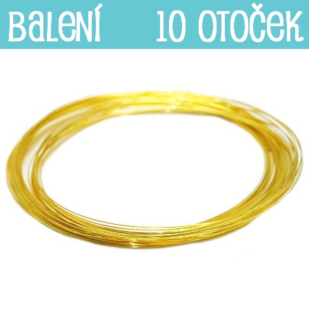Zlatý, paměťový drát, 115mm (10 otoček)