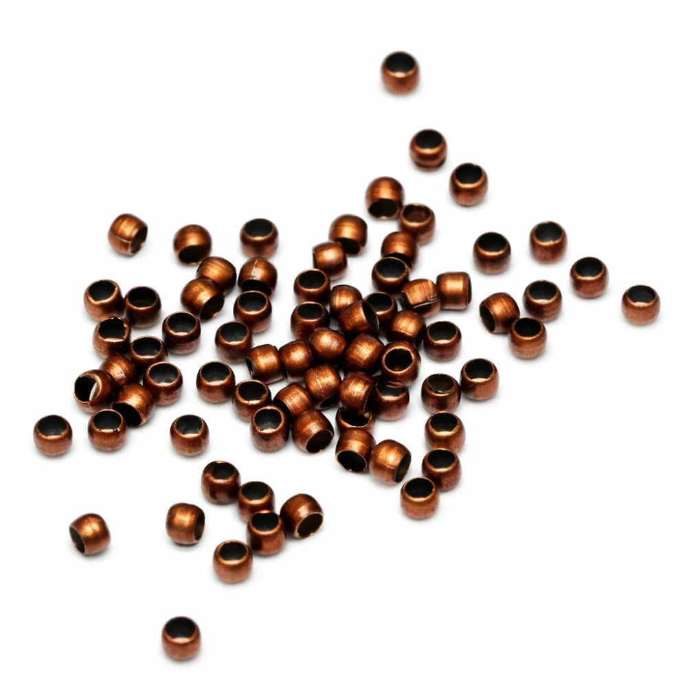 Měděný, zamačkávací rokajl, 2mm (1g)