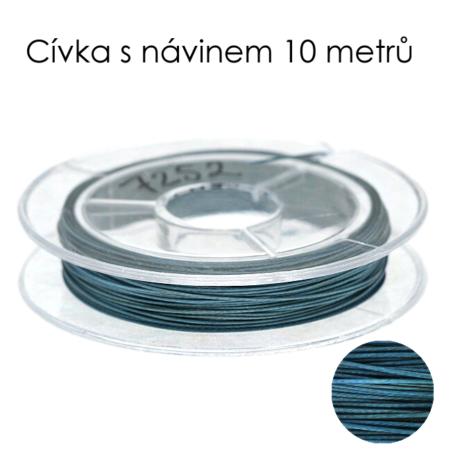 Modré lanko, 0,38mm (10m)