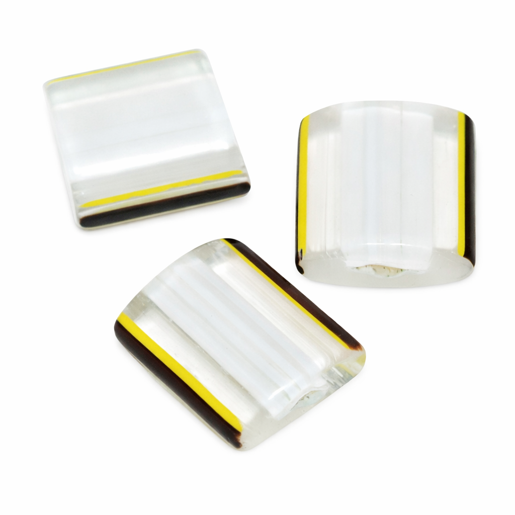 Bílý obdelníček, 15x11x6mm