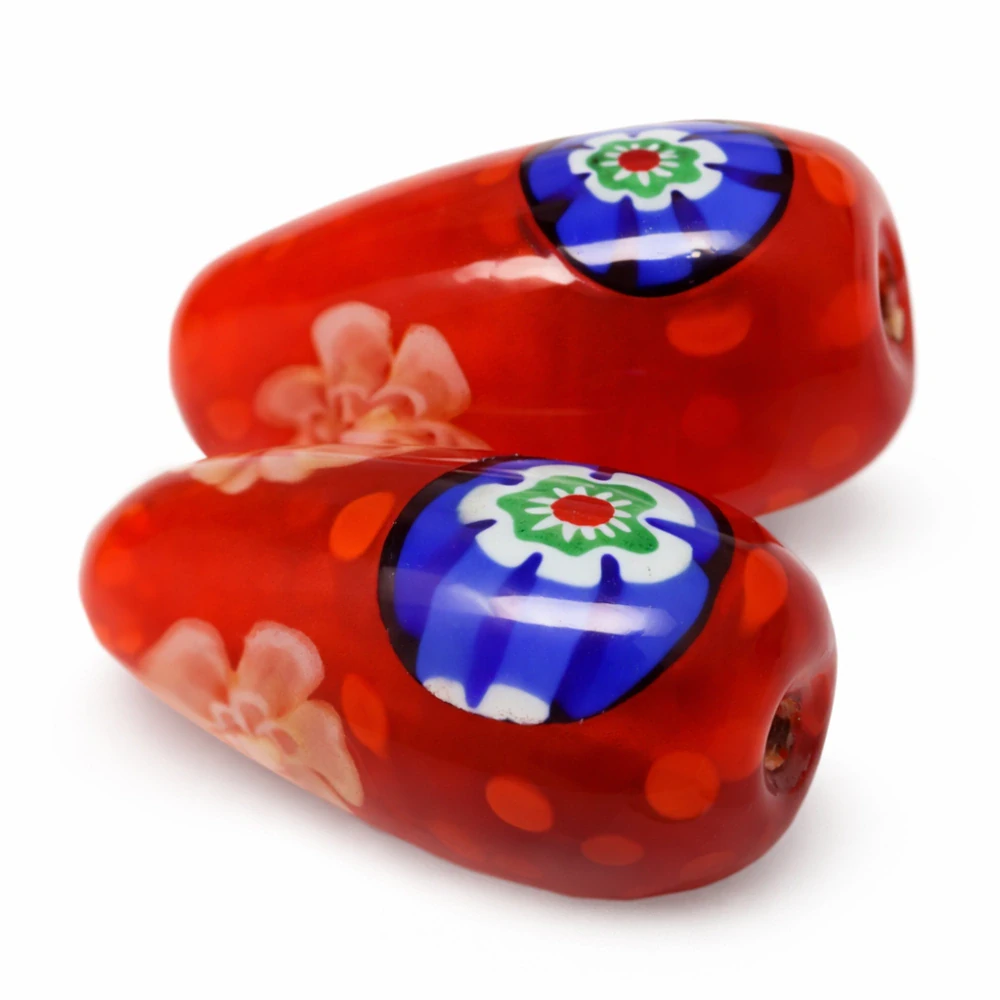 Červená slzička, 21x13mm