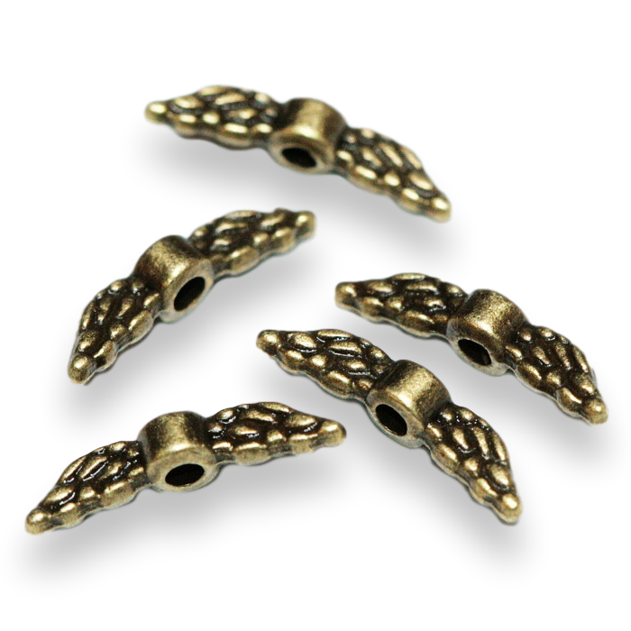 Starobronzová křídla, 12x3mm (10ks)