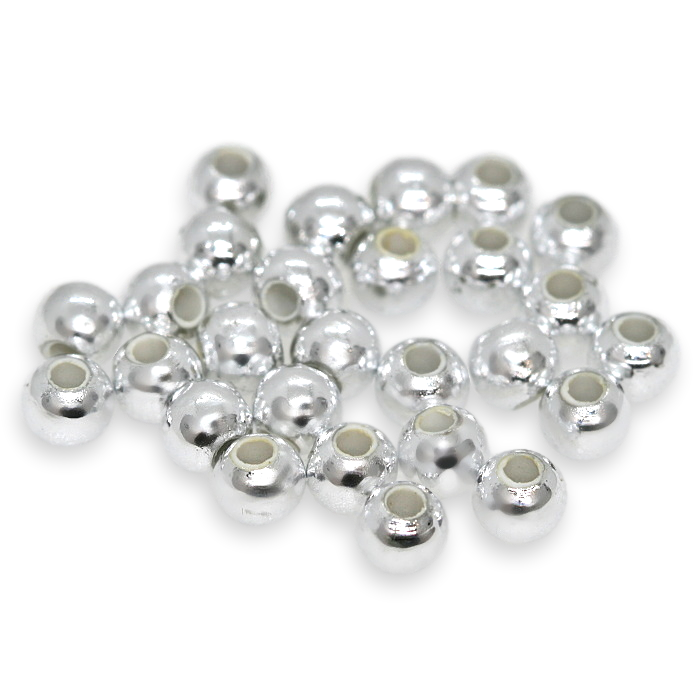 Stříbrné kuličky, 4mm (5g=cca 180ks)