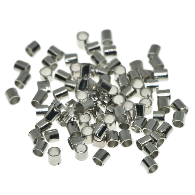 Platina, zamačkávací rokajl, 1,5mm (1g)