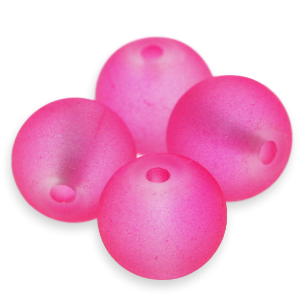 Růžové kuličky, matné, 10mm (10ks)