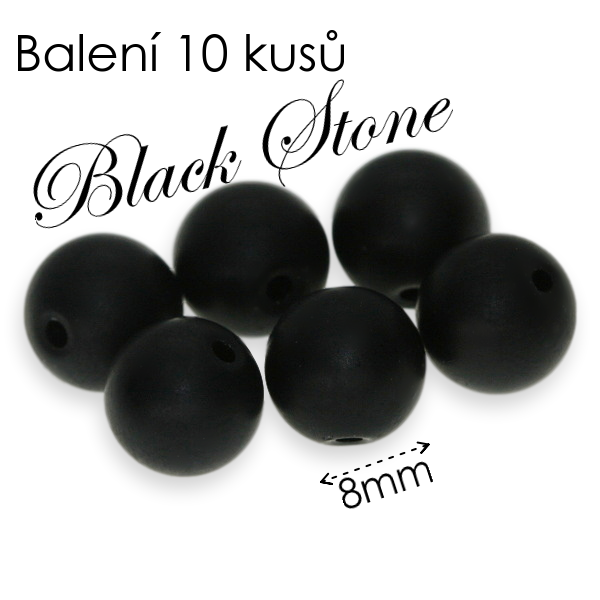 BLACK STONE, kulička, 8mm (10ks)