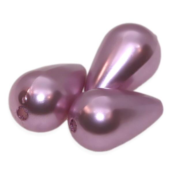Fialová slzička, 16x10mm