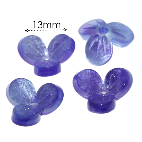 Fialka květ, 13x7mm