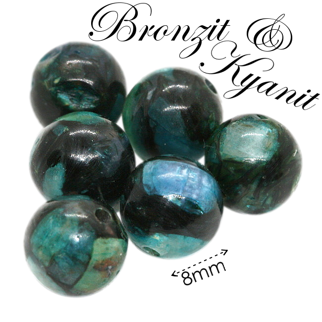 BRONZIT a KYANIT, kulička, 8mm