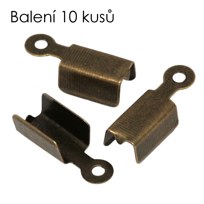 Starobronzová koncovka, 12x4mm(10ks)
