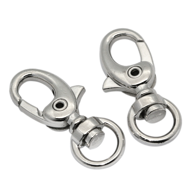 Platinová karabina s obrtlíkem, 33x14mm