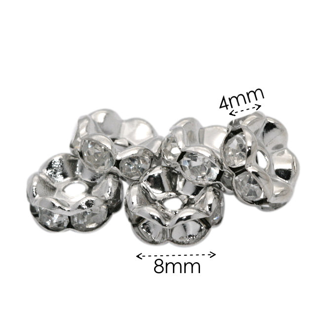 Platinová rondelka, 8x4mm