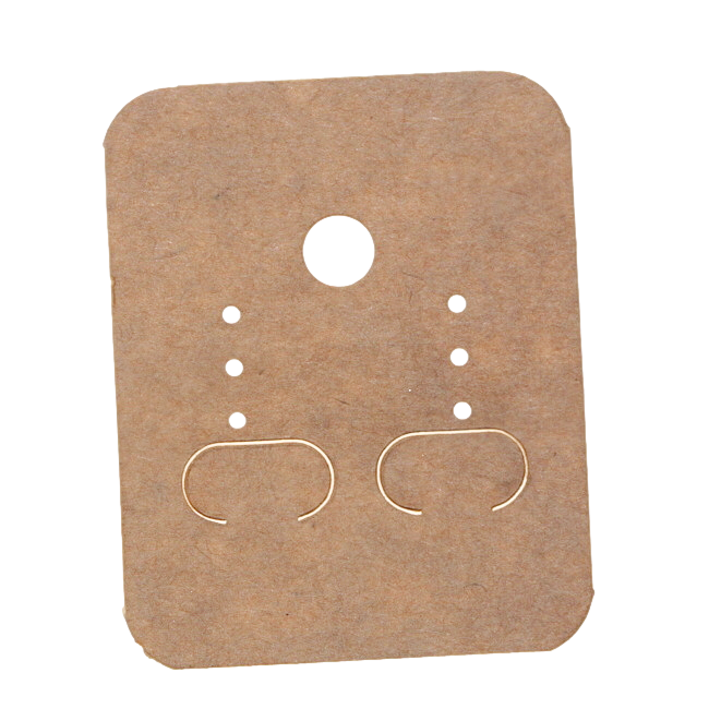 Bižuterní karta hnědá, 4x5cm