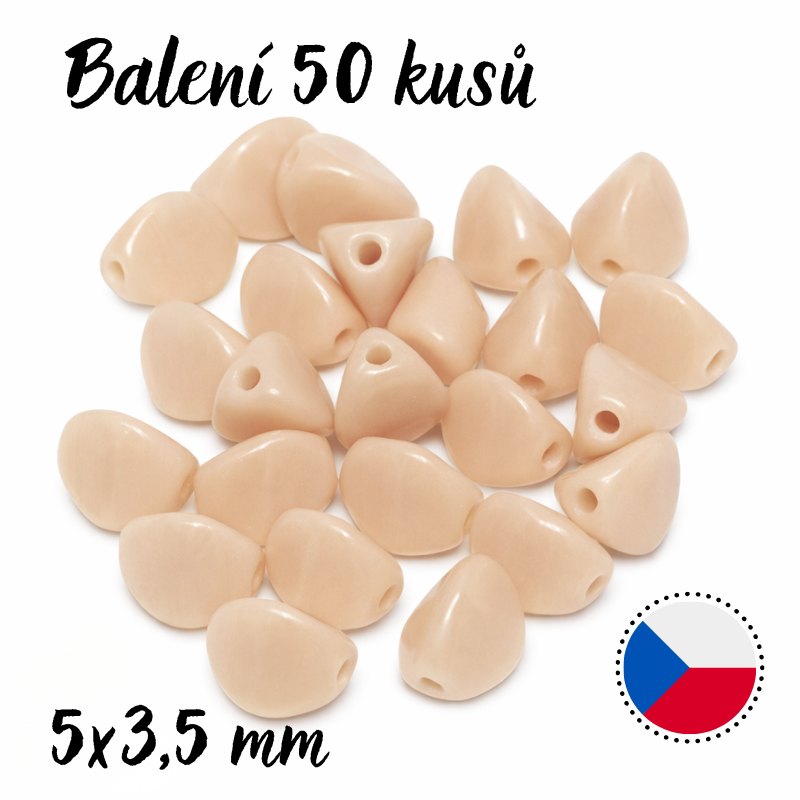 Béžová pohanka, 5x3,5mm (50ks)