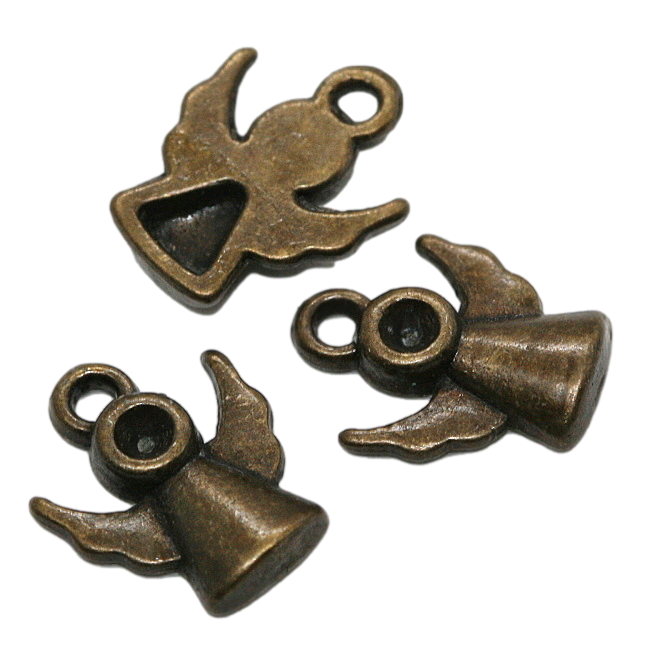 Andělíček-starobronz, 12x9x2,5mm