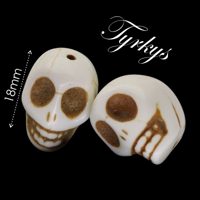 TYRKYS, lebka syntetická, 18x13mm