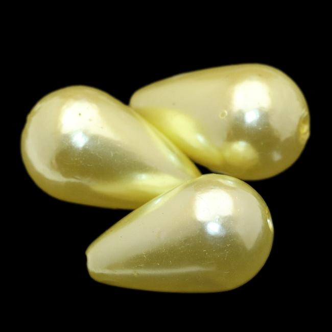 Žlutá slzička, 16x10mm