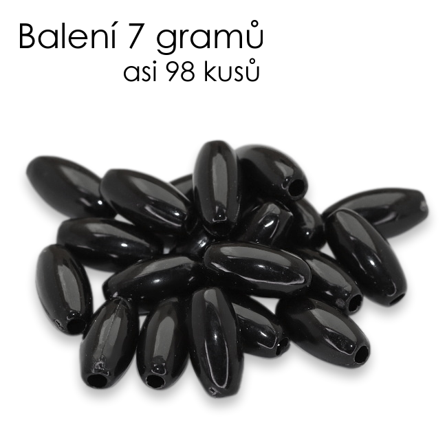 Černá rýže, 8x4mm (7g=98ks)