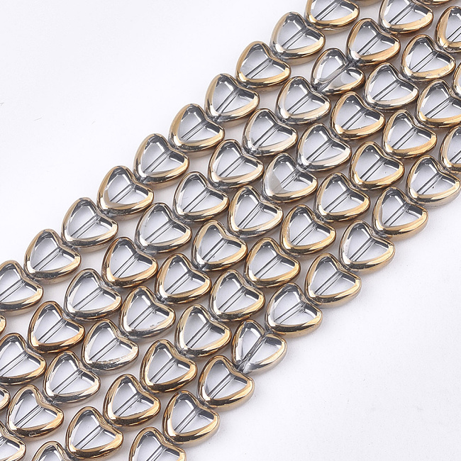 Čiré srdíčko, pokovené, 10x4mm