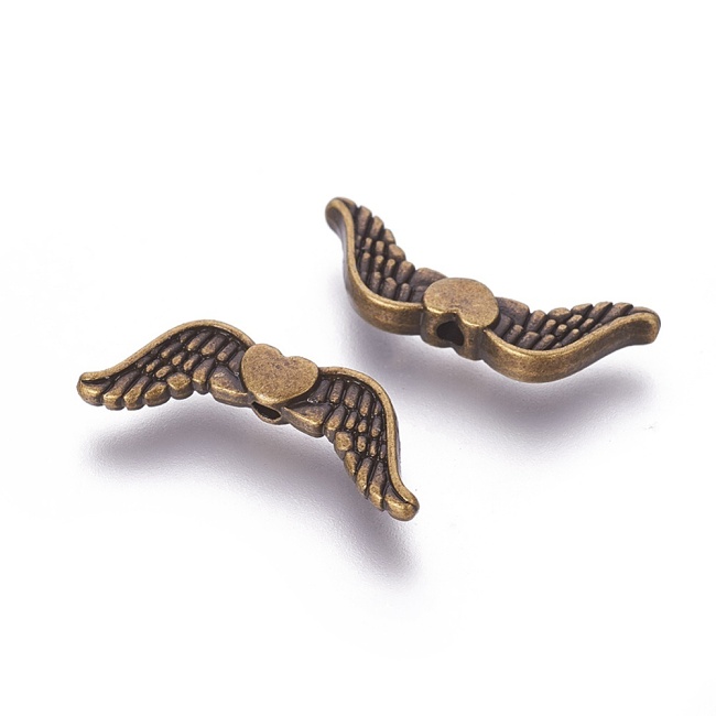 Starobronzová křídla, 20x7mm