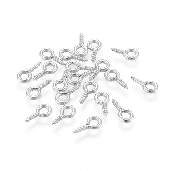 Platinové očko se závitem, 8x4mm (50ks)