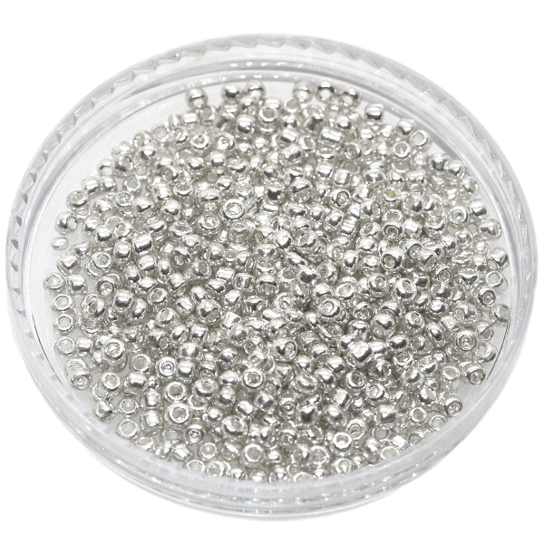 Stříbrný rokajl, 2mm (10g)