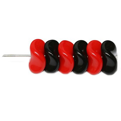 Červené vrtulky, 12x8mm (6ks)