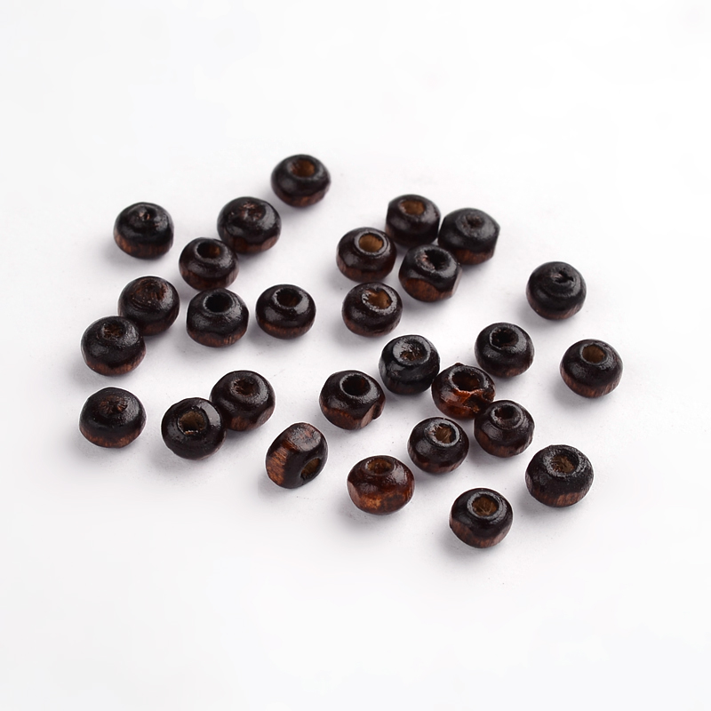 Tmavě hnědé kuličky, 4x3mm (7g-300ks)