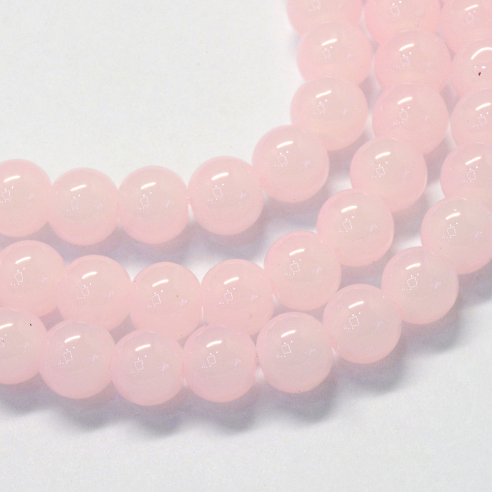 Růžové kuličky, 6mm (20ks)