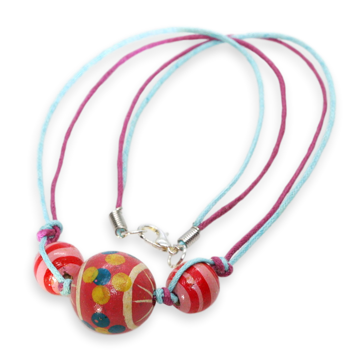 Náhrdelník s dřevěnými korálky