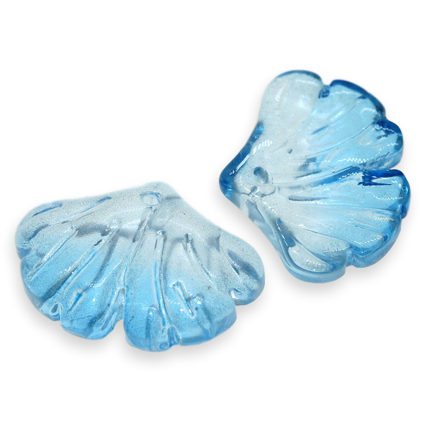 Modrý list- GINKGO, 20x15x4,5mm