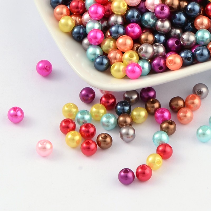 Voskované kuličky 6mm, plast (60ks)
