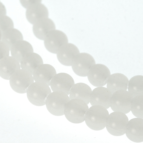 Bílé kuličky, 6mm (10ks)