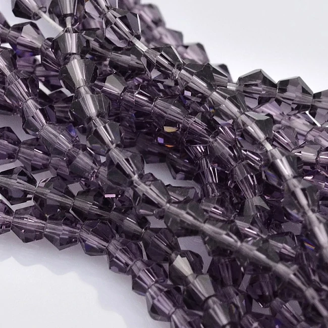 Fialová sluníčka, 4mm (10ks)