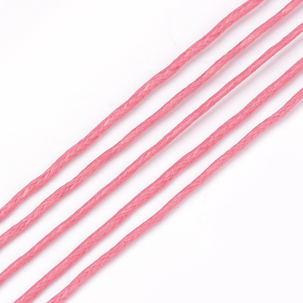 Růžová-lososová, bavlněná šňůrka, 1mm