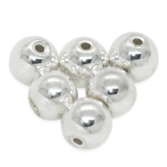 HEMATIT, kulička pokovená, stříbrná, 8mm