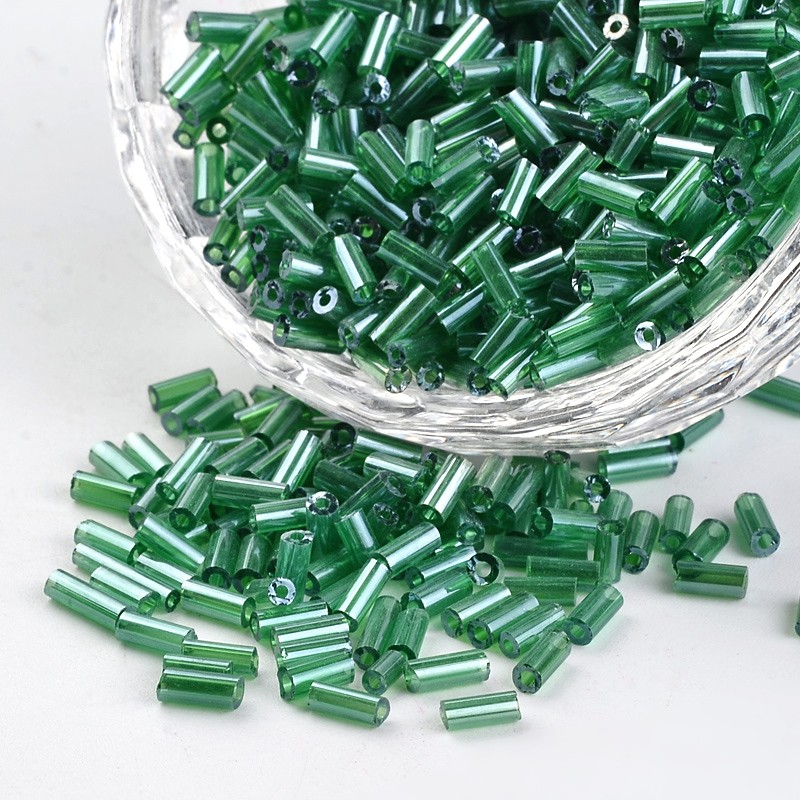 Zelené tyčinky, lesklé, 5x2mm (10g)