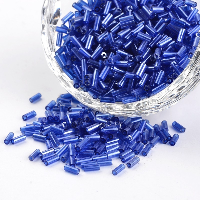 Modré tyčinky, lesklé, 5x2mm (10g)