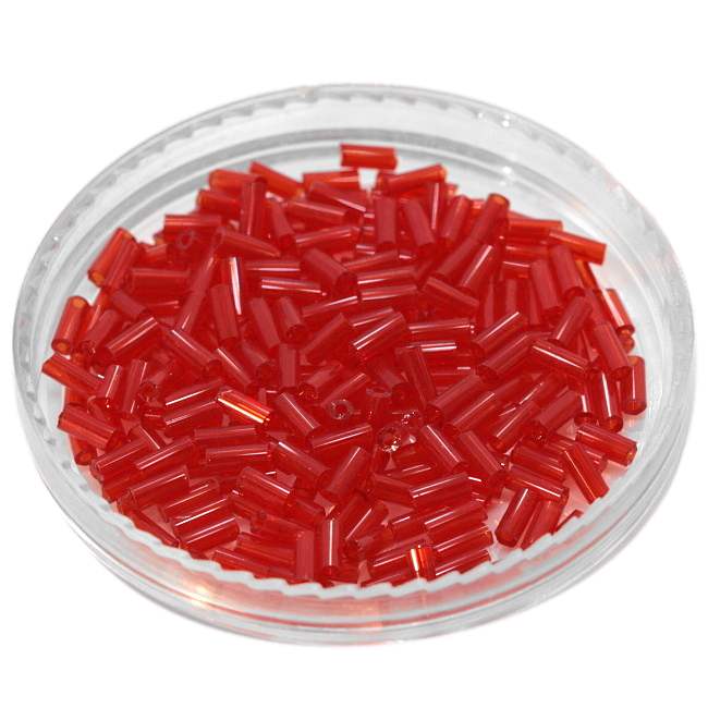 Červené tyčinky, lesklé, 5x2mm (10g)