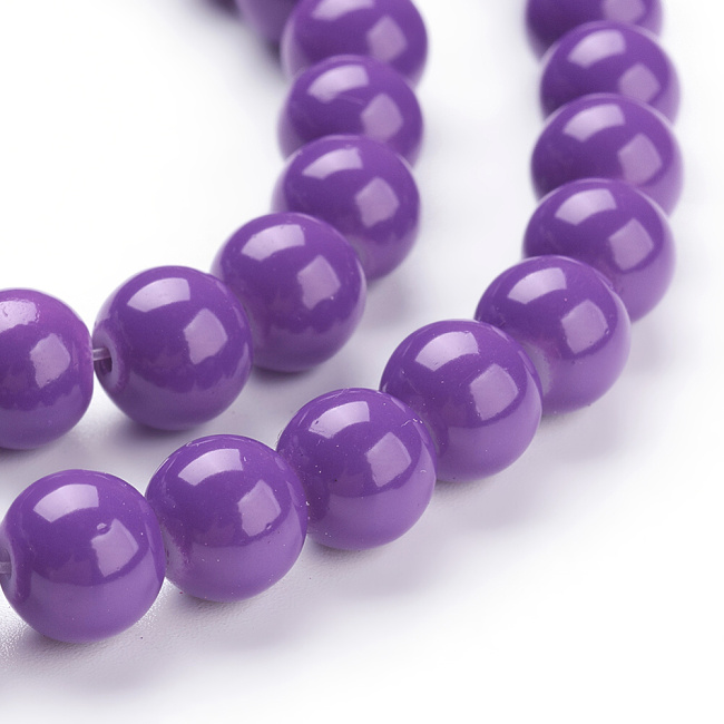 Fialové kuličky, 8mm (10ks)