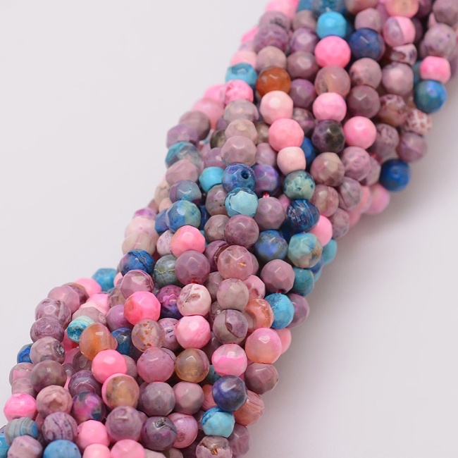 ACHÁT ohnivý, kuličky broušené, 4mm (10ks)