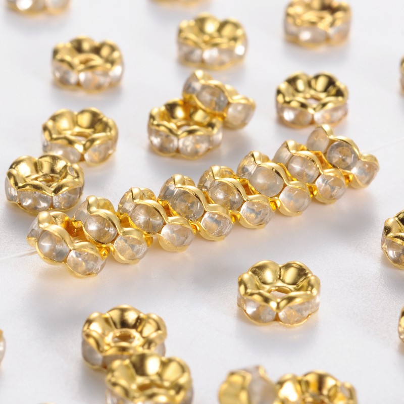 Zlatá rondelka, kat.B, 6x3mm