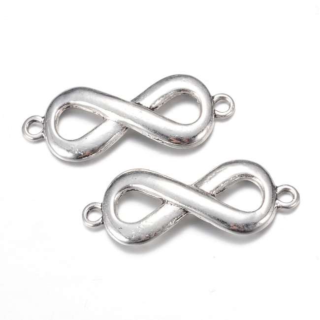 Starostříbrné infinity/nekonečno, 37x14mm