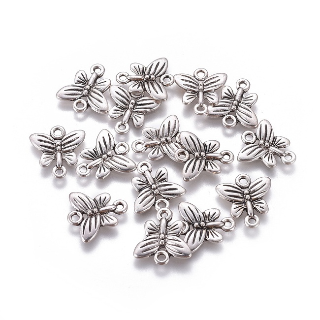 Starostříbrný motýlek, 14x13mm